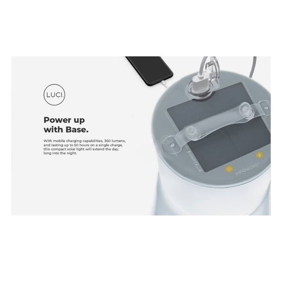 MPOWERD Luci Base: All-in-One Solar Inflatable Light + Phone Charger - Picture 14 of 17
